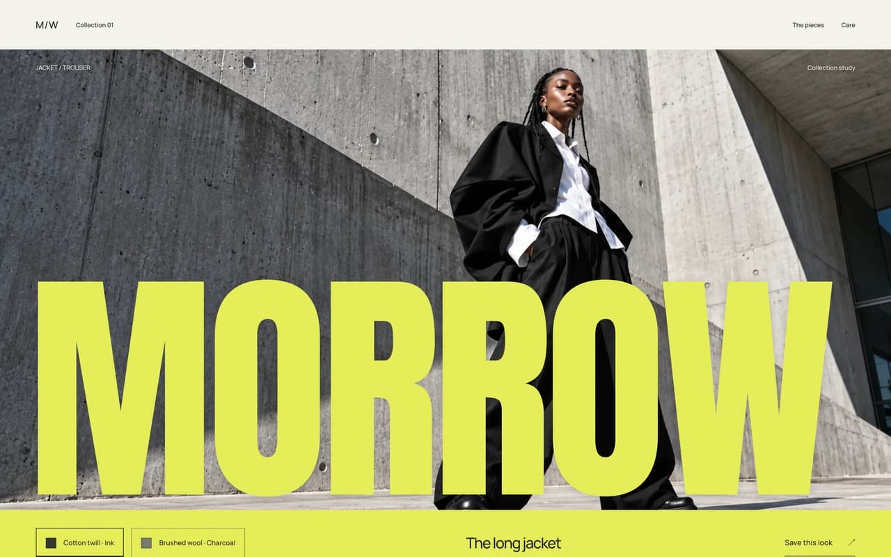 Morrow fashion website example